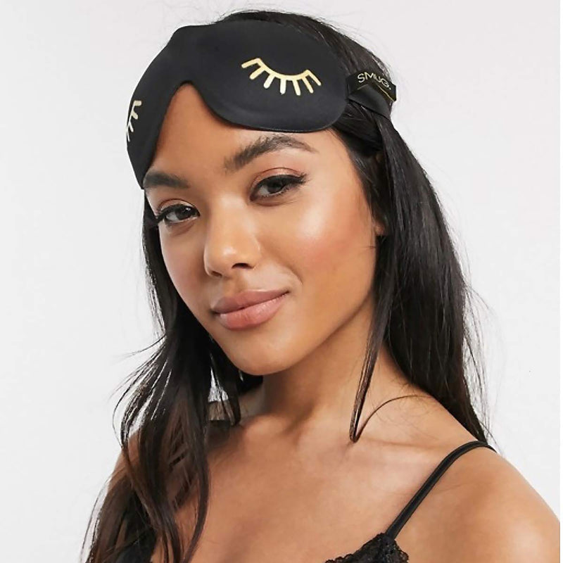 SMUG 100% Blackout Sleep & Eye Mask | Eyelash Extension Friendly | Eye Masks for Sleeping | Sleep Masks for Women & Men | Straps for Dream Comfort & Adjustability | Black Wink - NewNest Australia