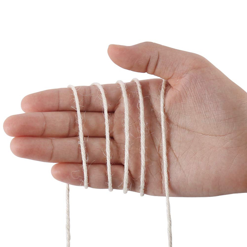 Tenn Well 3mm Jute Twine, 328 Feet Thick Twine String for Crafting, Gift Wrapping, Gardening, Packing and DIY Projects (Creamy) - NewNest Australia