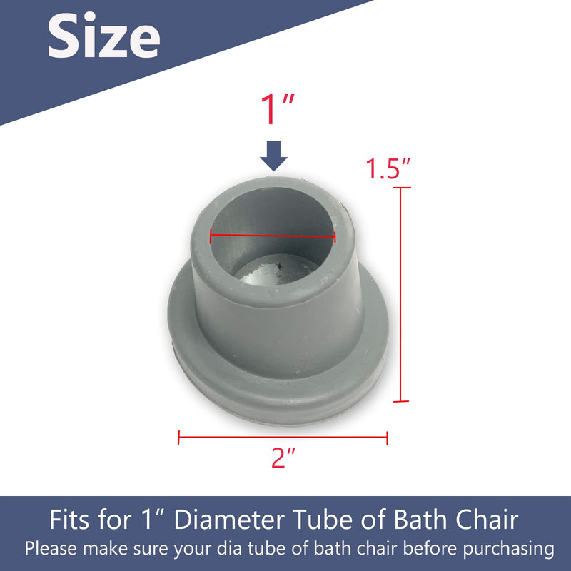 Replacement Feet for Bath Chair, Shower Toilet Seat Stools & Transfer Bench Anti-Slip Angled Cap for Disable Elderly, Fits for 1" I.D Canes, 4 Pcs - NewNest Australia
