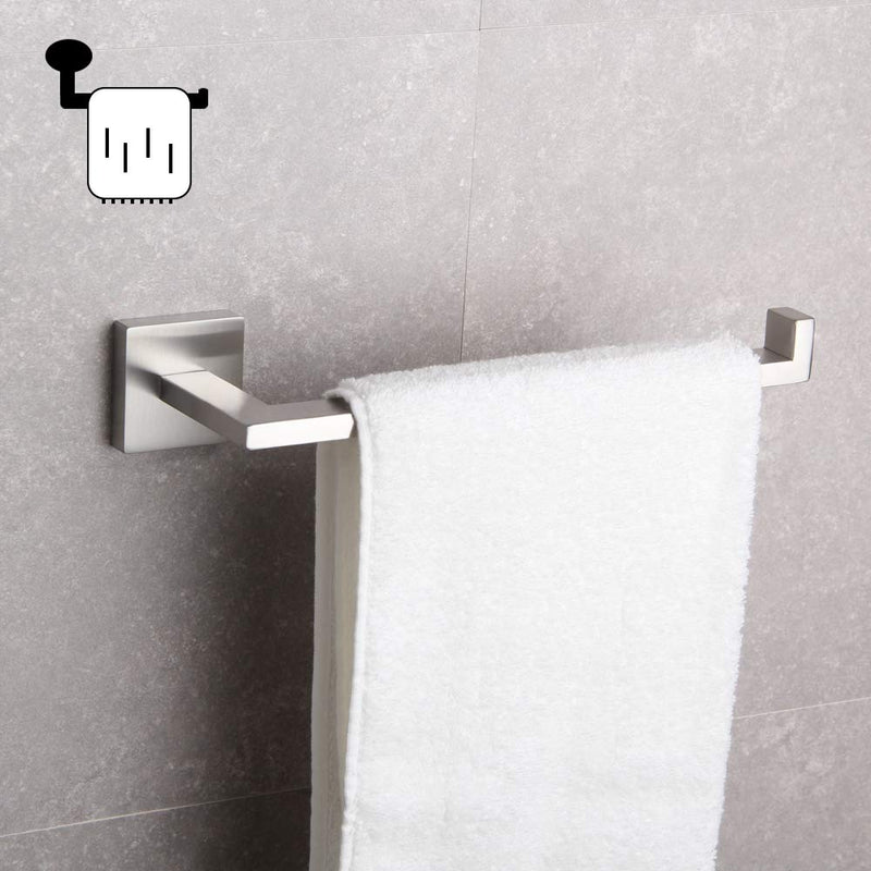 GERZWY SUS 304 Stainless Steel Hand Towel Holder Modern Bathroom Towel Ring Wall Mounted Brushed Finish IG1806-LS - NewNest Australia