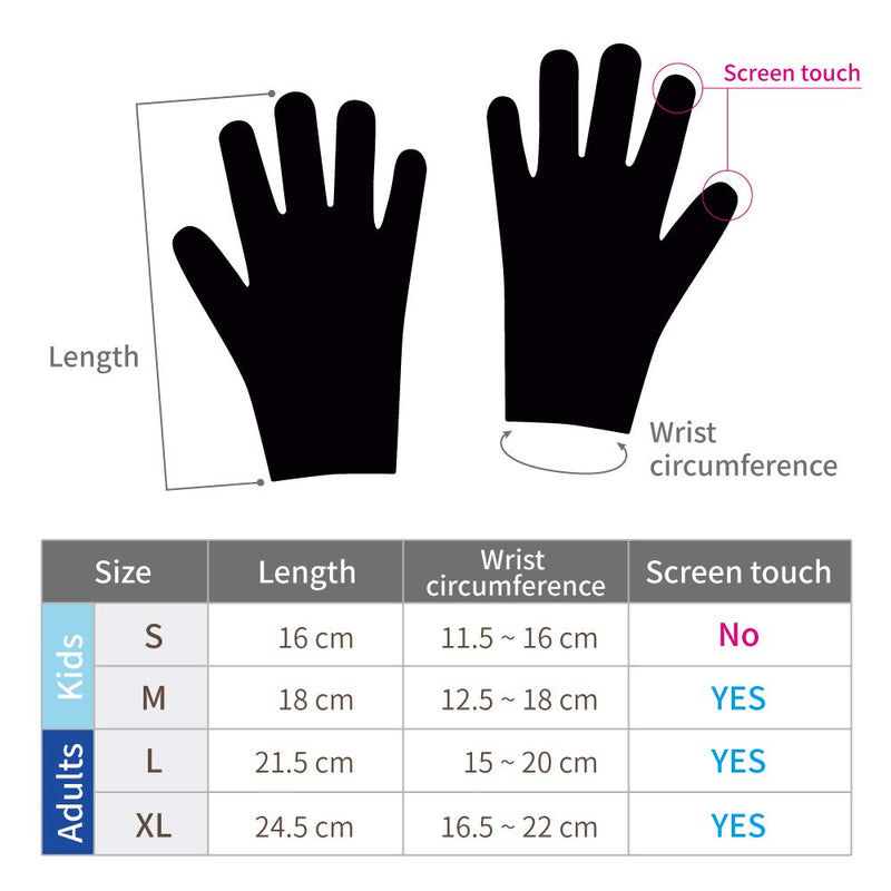 Edenswear zinc-infused Eczema Tencel Moisturizing Gloves for Adult (XL, Black) XL - NewNest Australia