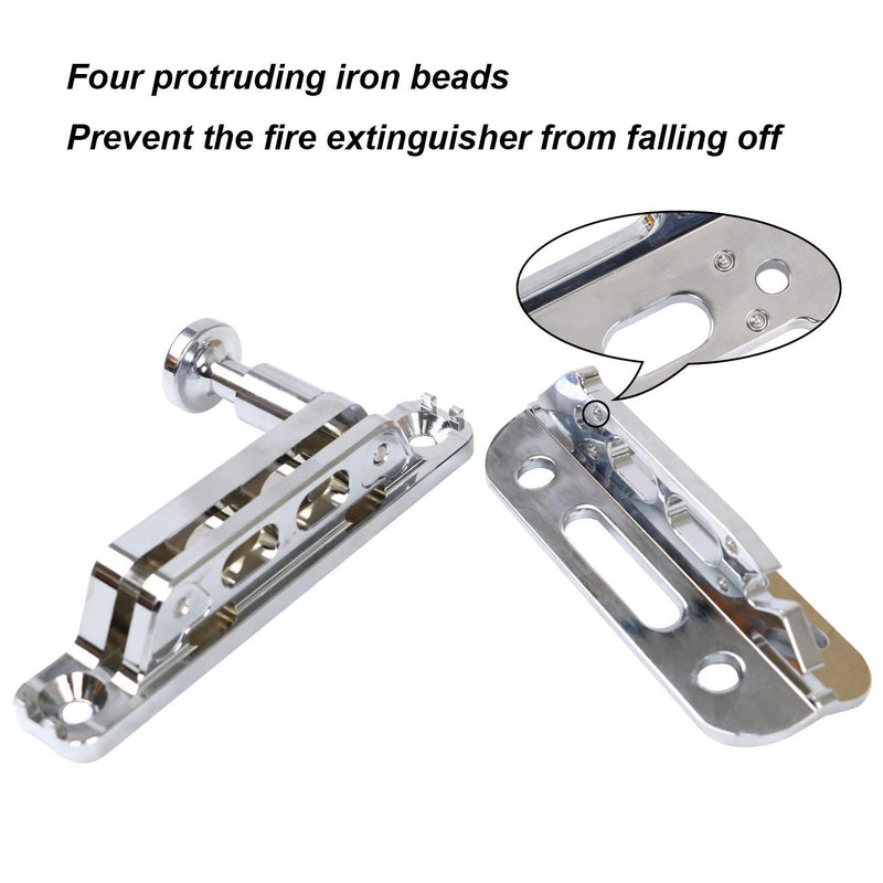 KOLEMO Quick Release Adjustable Roll Bar Fire Extinguisher Holder Mount with 8 Clamps for Jeep Wrangler UTV Polaris RZR Ranger Camper Van with Pillar Universal Vehicle Home and Office,Chrome Chrome - NewNest Australia