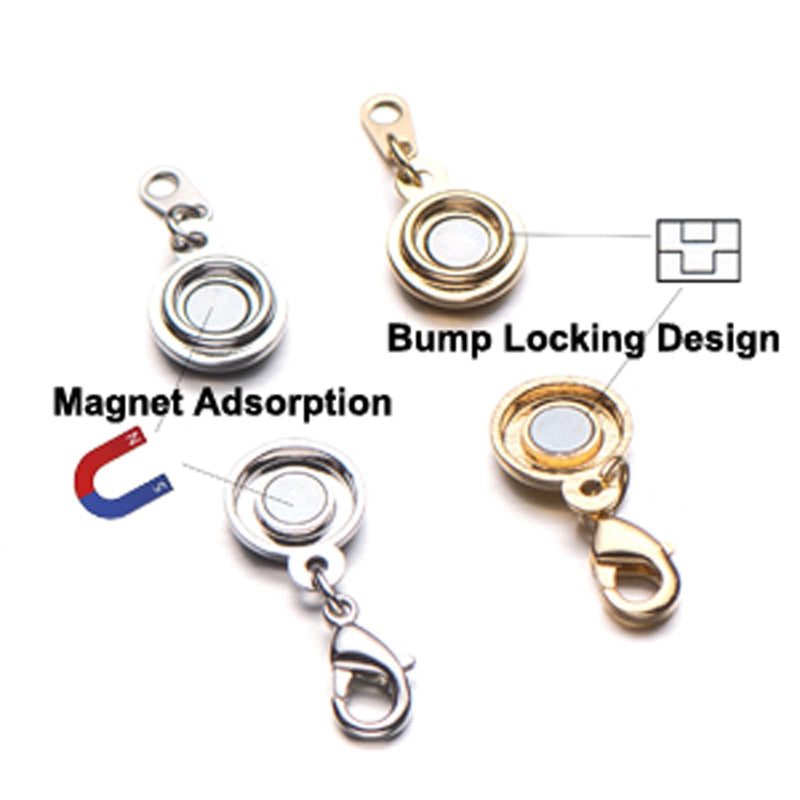 Zpsolution Locking Magnetic Clasps for Jewelry Necklaces Bracelets - Light and Small Keep The Clasp in Back 4 Gold and 4 Silver - NewNest Australia