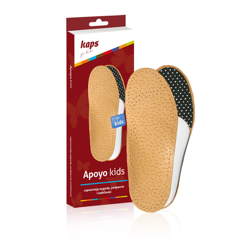 Orthotic Leather Insoles for Children Kids, for Flat Feet, Fallen Arches, Plano-Valgus, with Arch and Heel Support, Kaps Apoyo Kids (29-30 EUR / 11-12 Children) 29-30 EUR / 11-12 Children - NewNest Australia