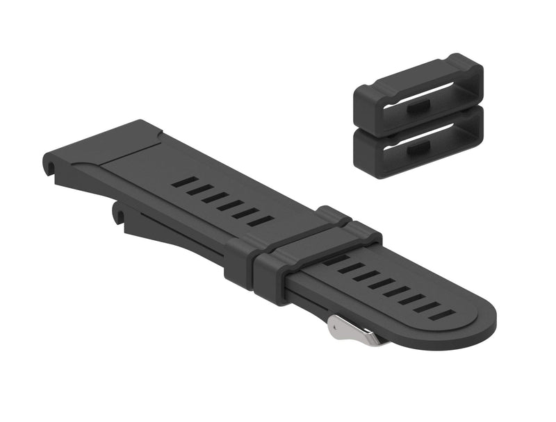 Replacement Fastener Ring for Garmin Fenix 3/Fenix 3 HR/Fenix 3 Sapphire/Fenix 5X/Fenix 5X Plus/Fenix 6X&6X Pro/Fenix 7X Solar/Descent Mk1/Quatix 3/Tactix Bravo Silicone Band Keeper Security Loop(Black-26mm) Black - NewNest Australia