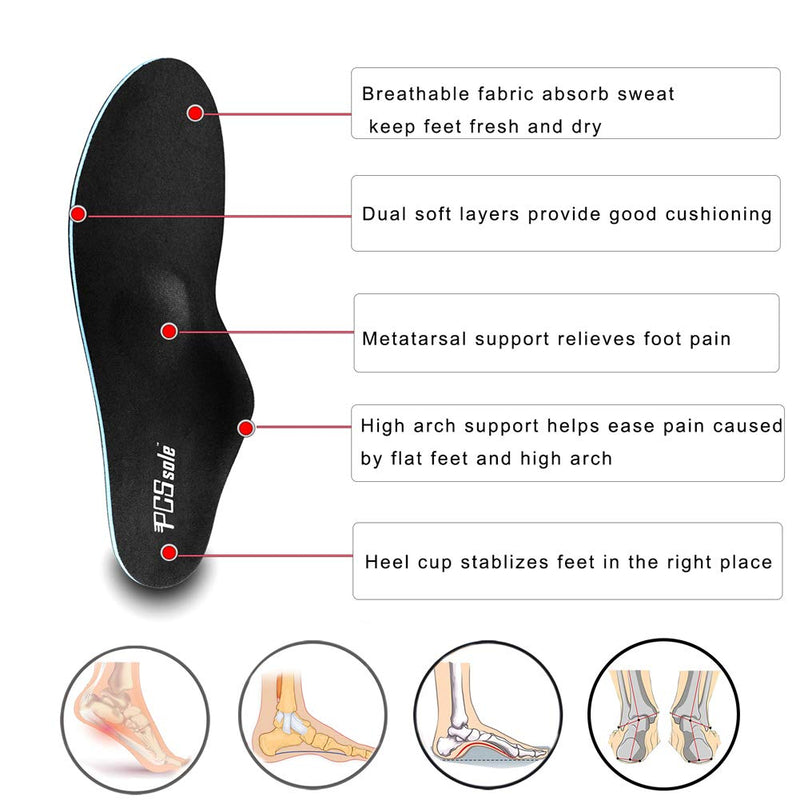 PCSsole High arch orthopedic insole, comfort heel spur insoles, shoe insoles for flat feet, plantar fasciitis, foot pain, heel spurs. - NewNest Australia
