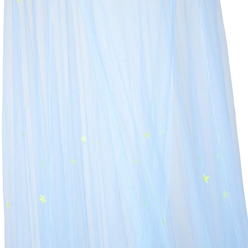 BCBYou Bed Canopy Mosquito Net with Fluorescent Stars Glow in Dark for Baby, Kids, and Adults, for Cover The Baby Crib, Kid Bed, Girls Bed Or Full Size Bed (Light Blue) - NewNest Australia