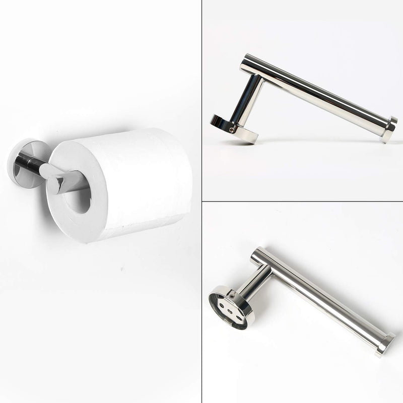 HouseAid Towel Ring and Toilet Paper Holder Set 2 Pieces Bathroom Hardware Stainless Steel Bathroom Hand Towel Holder Circle Towel Hanger Wall Mounted Polished Chrome - NewNest Australia