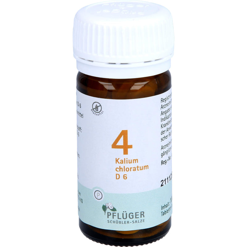 PFLÜGER Schüßler Salts No. 4 Potassium chloratum D6 - 100 tablets - The salt of the mucous membranes - gluten-free - NewNest Australia
