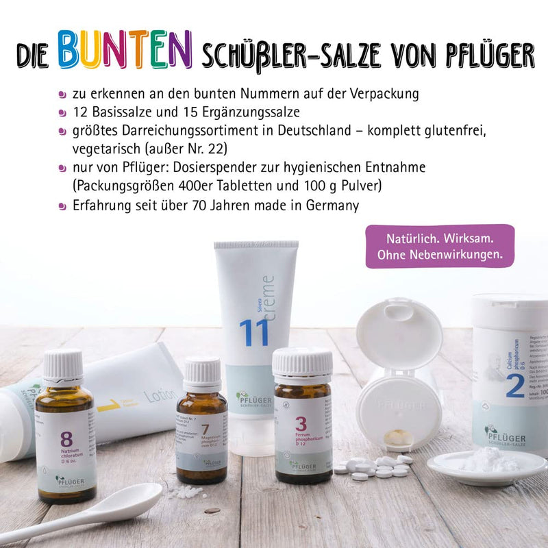 PFLÜGER Schüßler Salts No. 11 Silicea D12 - 400 tablets - The salt for hair, skin and connective tissue - gluten-free - NewNest Australia