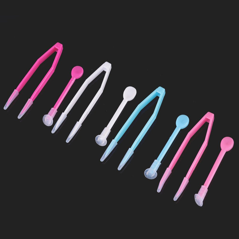 ROSENICE Pack of 5 Tweezers and Suction Cup Contact Lens Inserter Remover for Travel (Colorful) - NewNest Australia