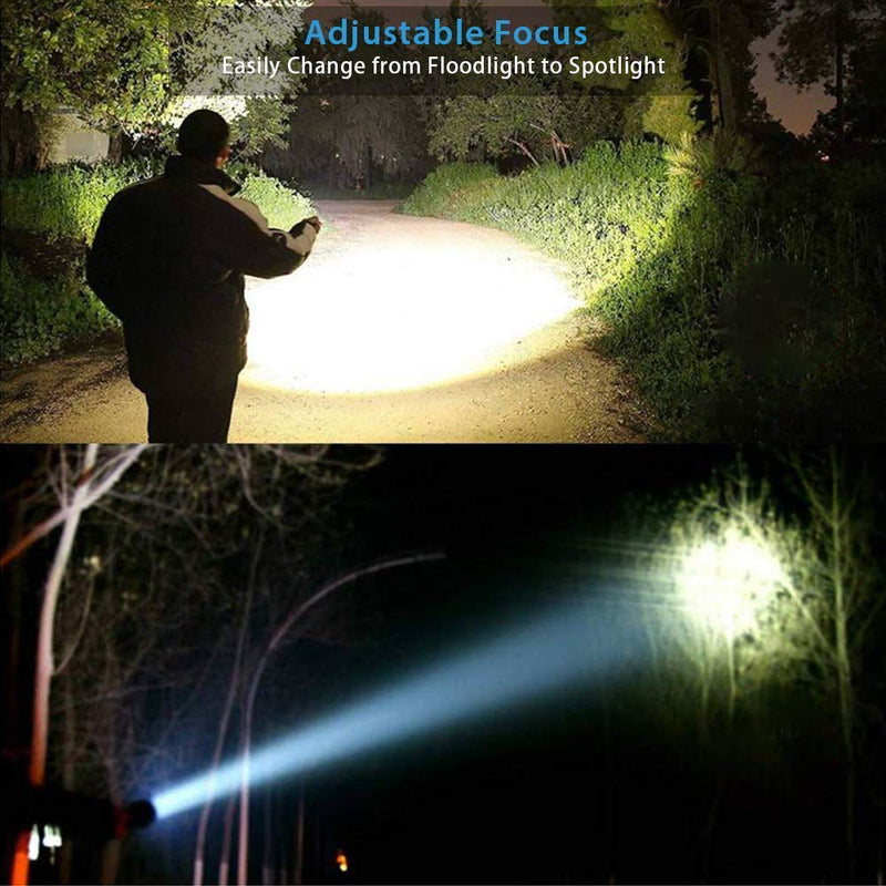 Hoxida Rechargeable Flashlight(Battery Included), Magnetic LED Flashlight with COB sidelight, 1200 Lumen Super Bright LED, Waterproof, Zoomable, 4 Modes Best Flashlight for Camping, Emergency 1pack Magnetic flashlight - NewNest Australia