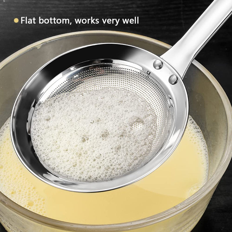 Hvanam Kitchen Skimmer Strainers Stainless Steel Mesh Colanders Food Strainers Set Fine Mesh Sieve With Handle Slotted Spoon Handheld Fry Oil Filter For Cooking Vegetable Strainer Foam Hot Pot 2Pack 2 - NewNest Australia