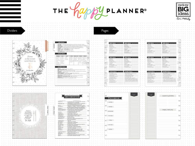 me & my BIG ideas Home Extension Pack - The Happy Planner Scrapbooking Supplies - Organizer for Household Duties - Plan Your Budget & Chores, Make Grocery Lists & Meal Plans - Classic Size Pack 1 - NewNest Australia