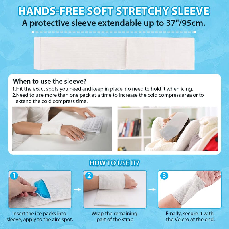 NEWGO Ice Packs for Injuries Reusable, Hot Cold Therapy Small Gel Ice Pack for Eyes After Surgery, Wisdom Teeth, Migraine, Headaches, Bruises, Bumps, Swelling (6PCS) Blue 6PCS - NewNest Australia