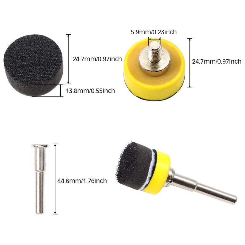 SPEEDWOX 5 Packs 1 Inches Hook and Loop Sanding Discs Pad Kit with Inch Shank Drill Attachment Backing Pads and Soft Foam Layer Buffering Pad 1“ (5 packs) - NewNest Australia