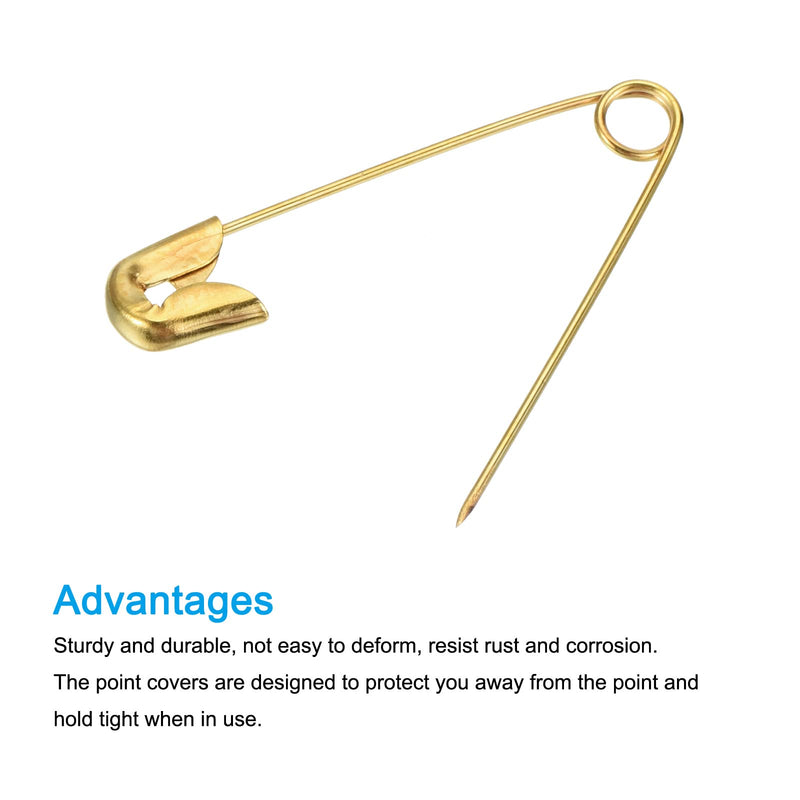 MECCANIXITY Safety Pins 1 Inch Metal Sewing Pins with Box for Office Home Gold Tone 240 Count - NewNest Australia