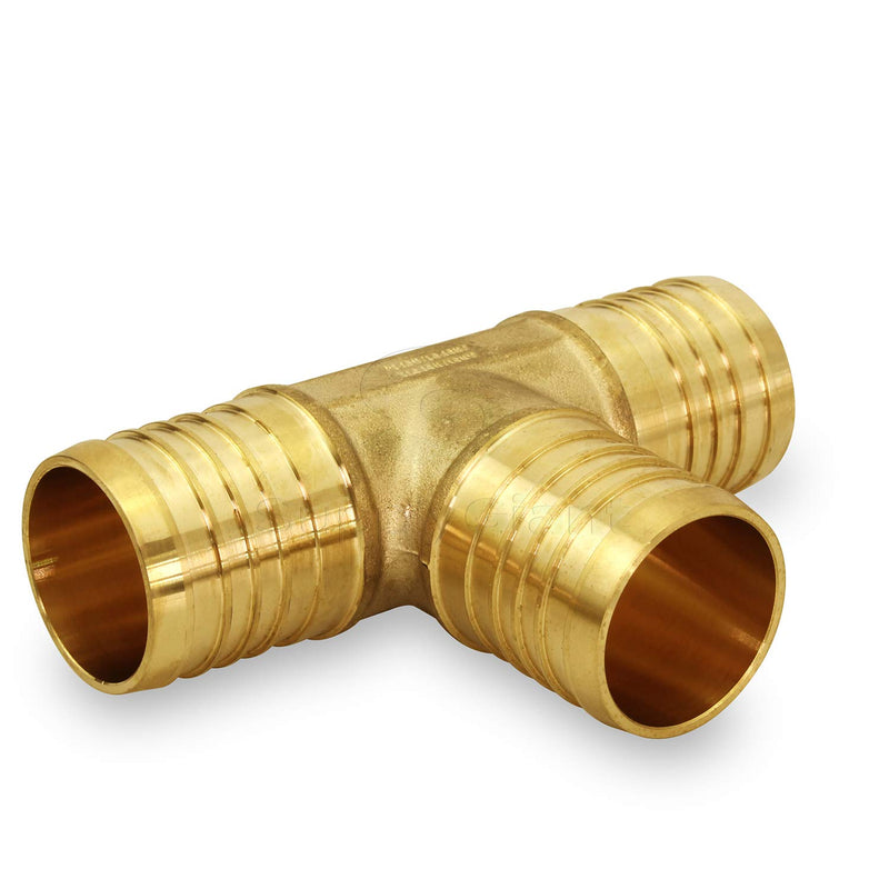 Supply Giant QYUF0012-10 X PEX Barb Tee Pipe Fittings 1/2" Brass (Pack of 10) Ppack of 10 0.5 Inch - NewNest Australia