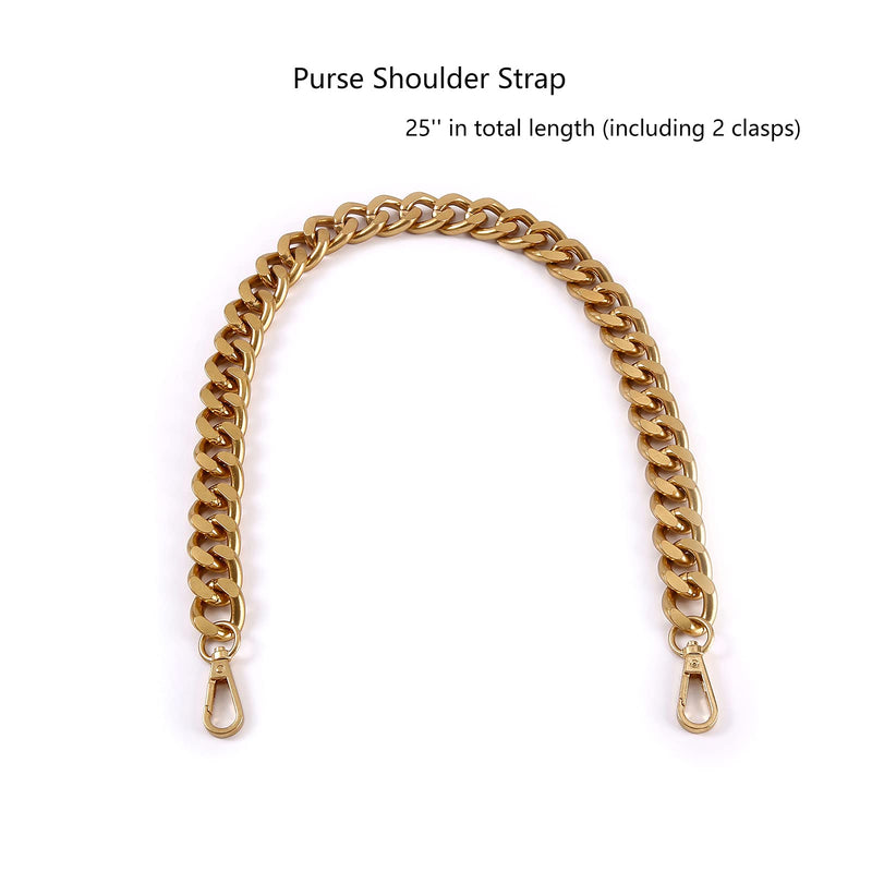 25 Inch Trendy Chunky Metal Chain Purse Handle Shoulder Strap Replacement for Handbag (Antique Gold) Antique Gold - NewNest Australia