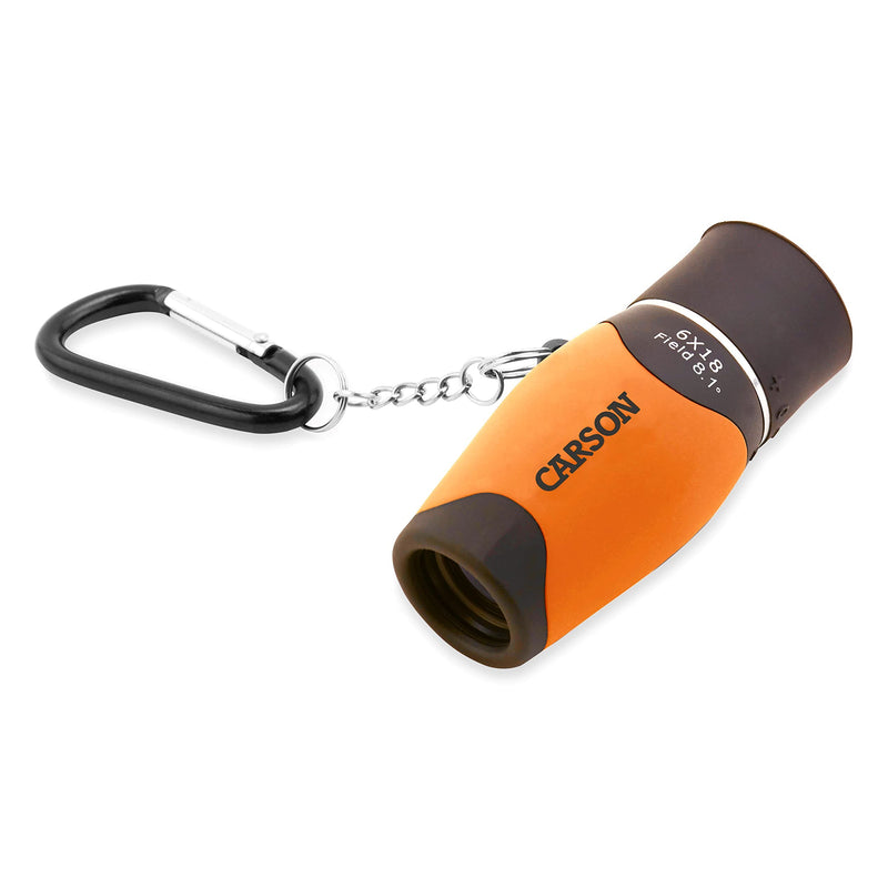 Carson MiniMight 6x18mm Pocket Monocular with Carabiner Clip Orange - NewNest Australia