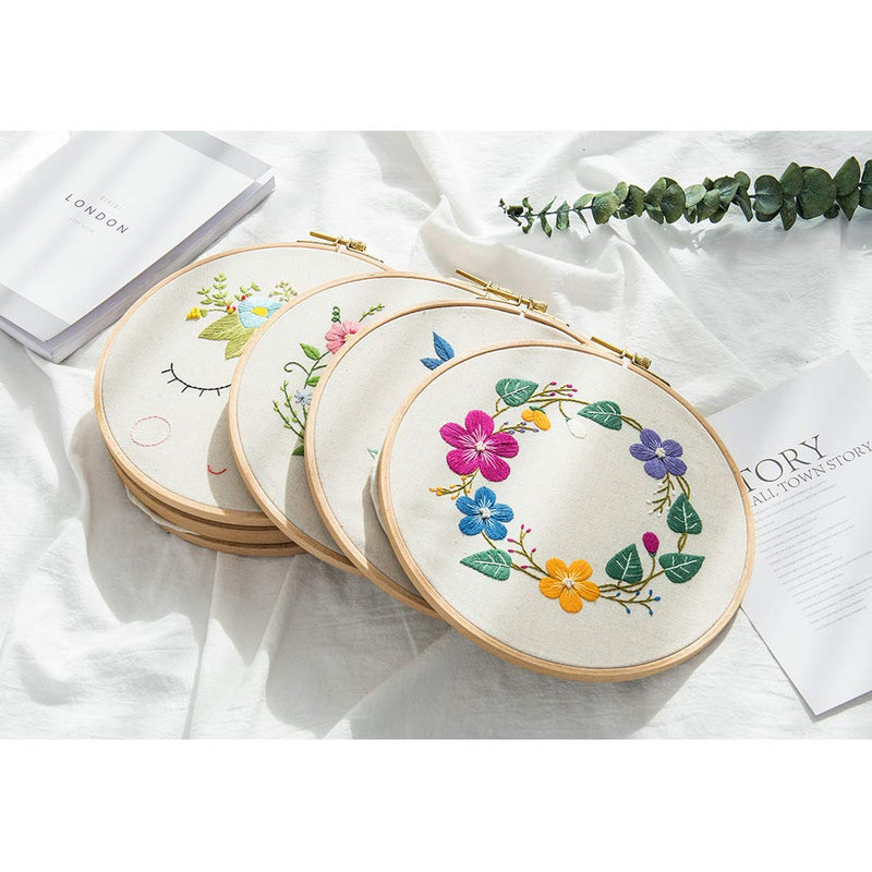 2 Pack 5 Inch Wood Embroidery Hoop, Guofa Embroidery Hoop Ring Circle Cross Stitch Hoops Set Embroidery Kits for Art Craft Sewing and Hanging 2PCS Wood Hoop (5 inch) - NewNest Australia