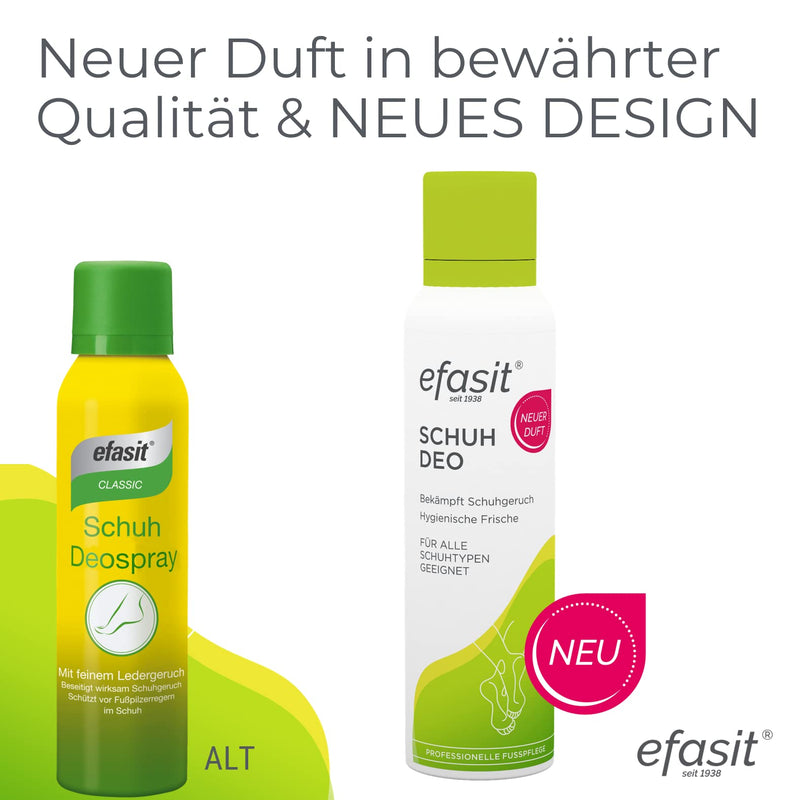 efasit shoe deodorant, 150 ml - shoe spray for all common shoe materials, odor stop for more hygiene and freshness in the shoe, without aluminum salts - NewNest Australia