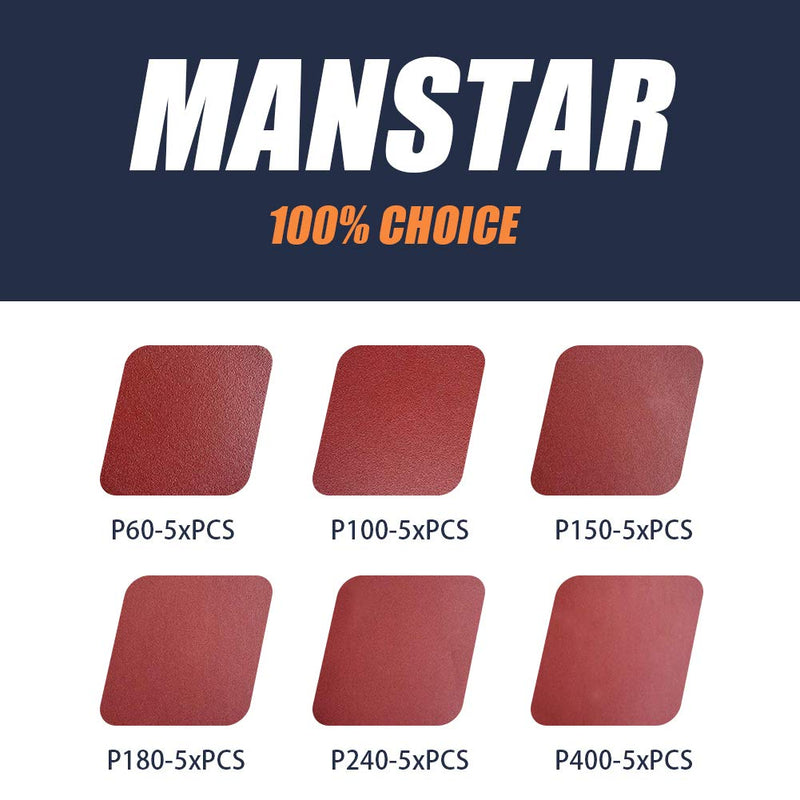 30 PCS 8-Inch Assorted PSA Aluminum Oxide Sanding Disc,NO-Hole Self Stick - NewNest Australia