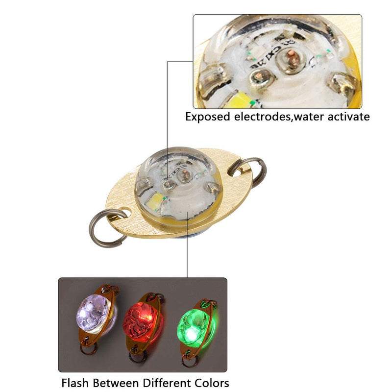 Dr.Fish LED Fishing Lures Kit Deep Drop Fishing Lights LED Fishing Spoons Underwater Flasher Diamond Lights Trolling Lures Halibut Rig Mini spoon(Pack of 5) - NewNest Australia