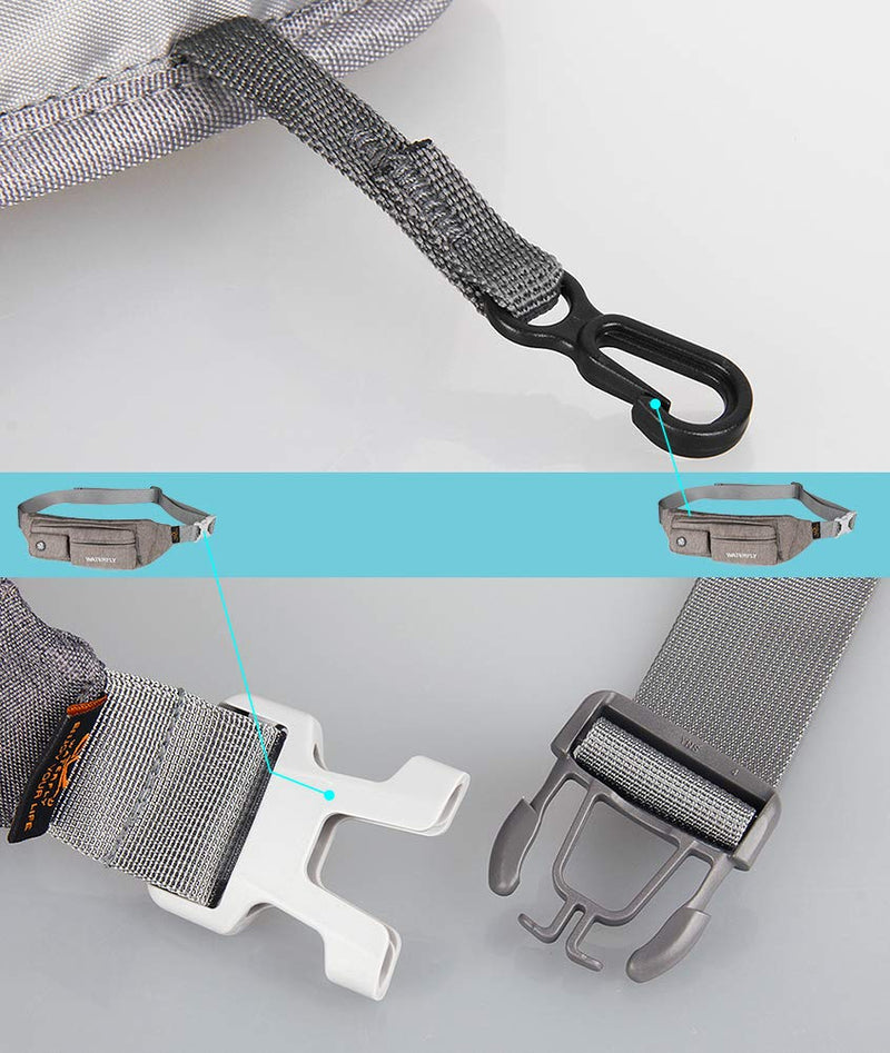 WATERFLY Fanny Pack for Women Men Water Resistant Small Waist Pouch Slim Belt Bag with 4 Pockets for Running Travelling Hiking Walking Lightweight Crossbody Chest Bag Fit All Phones Flaxen - NewNest Australia