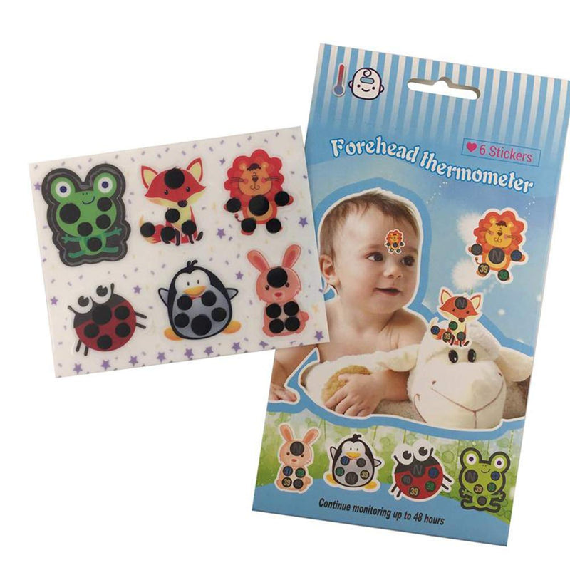 Tianbi 6pcs Forehead Head Strips Baby Head Thermometer Cartoon Forehead Thermometer Sticker Infant Fever Thermometer Body Temperature Test - NewNest Australia
