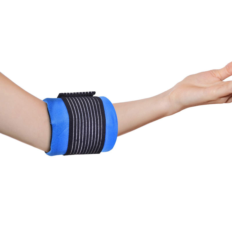 Tanness Reusable Gel Ice Pack for Sports Injury | Hot and Cold Compress Wrap with Adjustable Fleece Pouch | Flexible First Aid Pad for Knee, Ankle, Back Pain Relief Faster Recovery (Single) - NewNest Australia