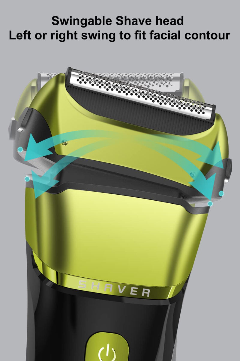 Men'S Electric Shaver & Trimmer With 3 Flexible Blades, Rechargeable & Wireless Electric Shaver With Travel Case, Wet & Dry Shaver, 100 Minutes Runtime, Gift Man - NewNest Australia