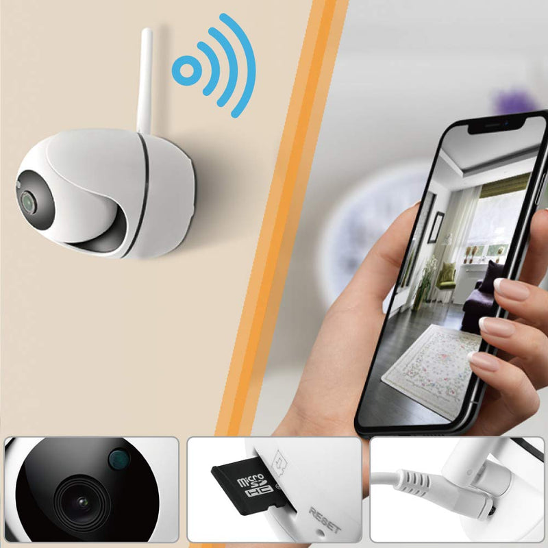 Tonton 1080P Full HD Wireless Indoor WiFi Security IP Camera, Pan Tilt Zoom Home Video Monitor with 2-Way Audio,Smart Motion Detection and Clear Night Vision,Compatible Well with Tonton NVR Kit - NewNest Australia