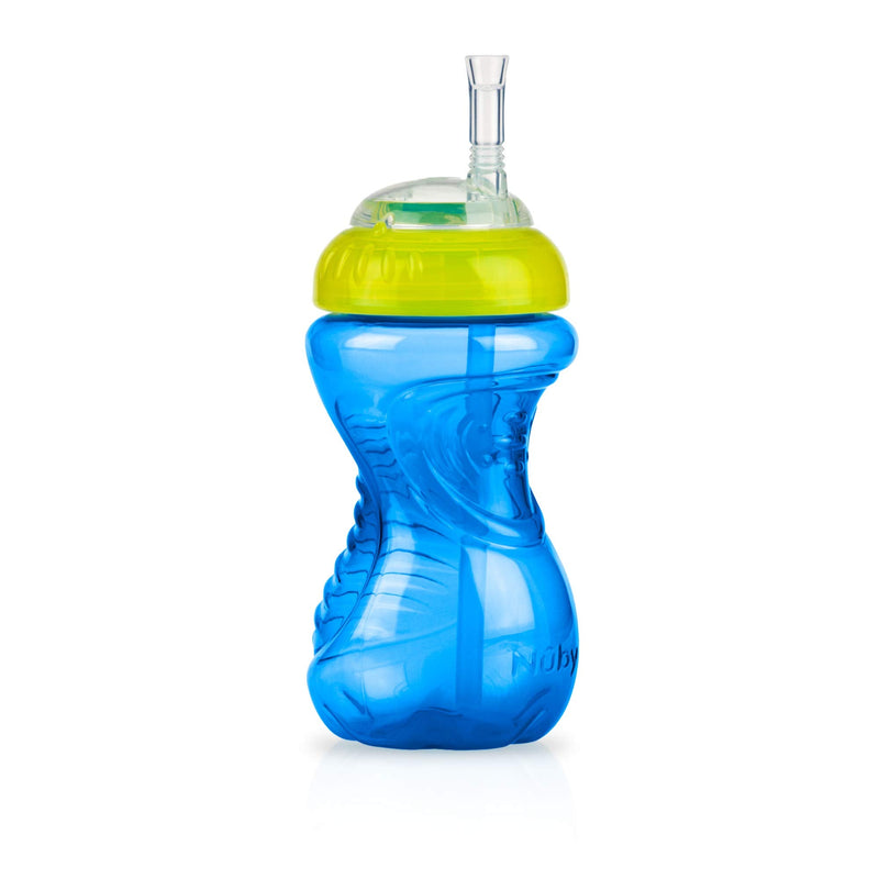 Nuby 3 Piece Boy No-Spill Cup with Flex Straw, 10 Ounce - NewNest Australia
