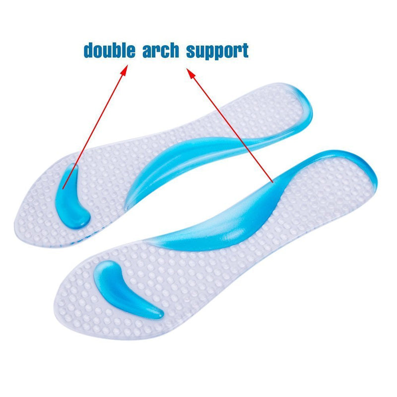 PEDIMEND Silicone Gel Arch Support Insoles (1PAIR) - Relieve Pain from High Arch/Plantar Fasciitis/Flat Feet - Antiskid Flat Foot Correction Massage Shoe Pad - Unisex - Foot Care - NewNest Australia