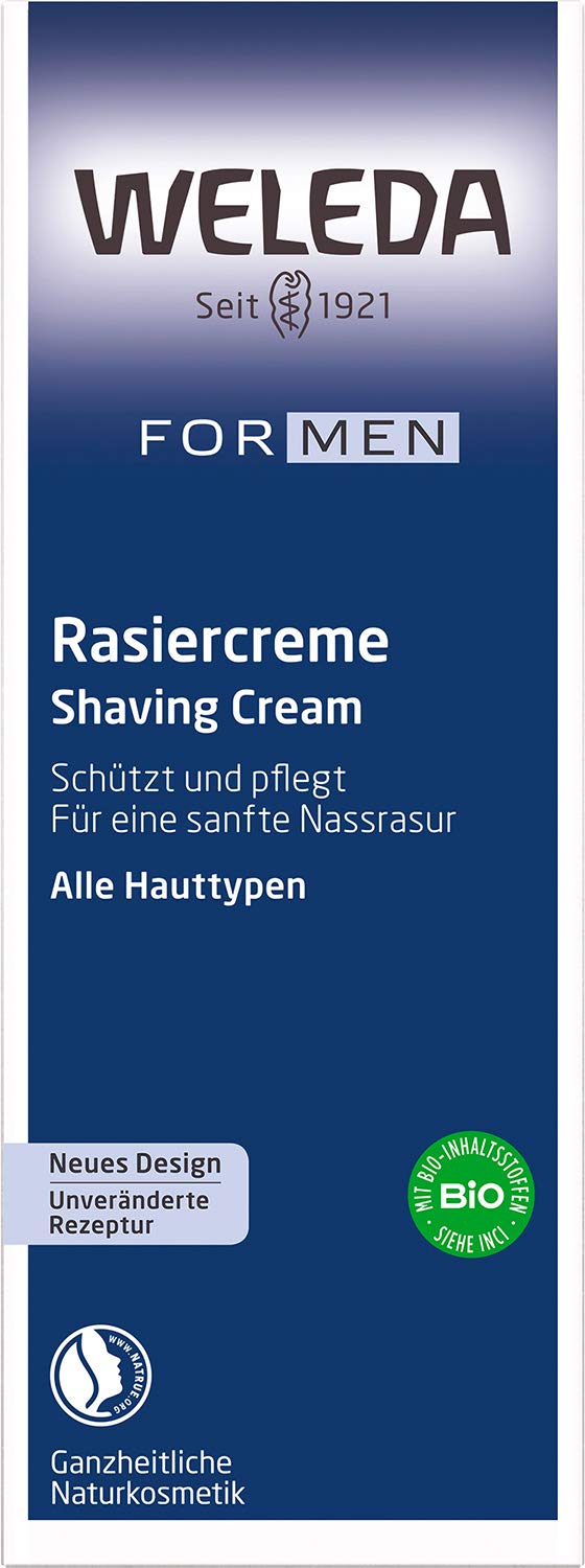 Weleda Bio For Men Shaving Cream, Natural Cosmetics Shaving Foam For The Care And Protection Of The Skin For Wet Shaves, Gentle Foam For A Gentle Shaving For Men (1 X 75 Ml) - NewNest Australia