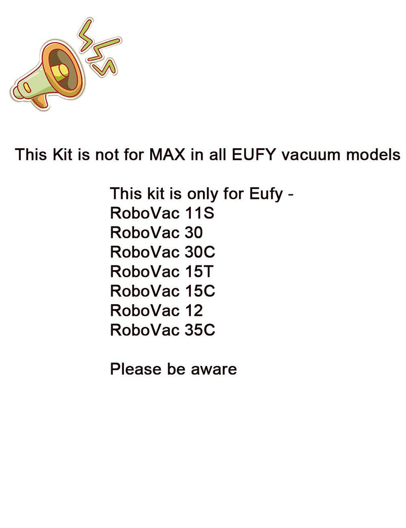 Hyphen-X Replacement Parts Compatible with Eufy RoboVac 11S, RoboVac 30, RoboVac 30C, RoboVac 15C,RoboVac 12, RoboVac 35C Accessory Robotic Vacuum Cleaner Filters, Side Brushes,Rolling Brushes - NewNest Australia