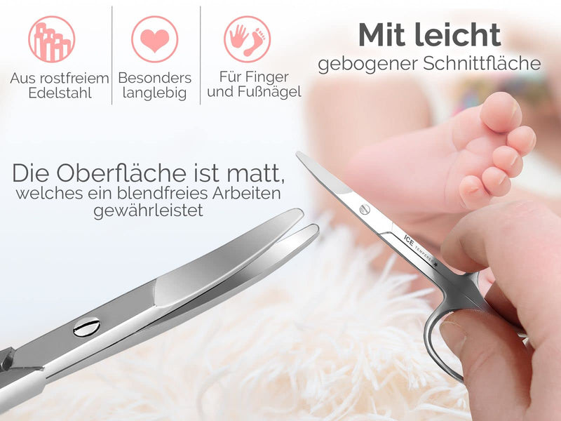 Baby nail scissors - rounded - stainless steel - NewNest Australia