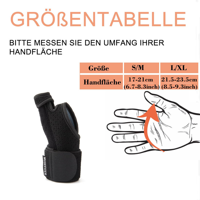 MUSEFITER Compressed Thumb Joint Stabilized Blackberry Thumb, Lightweight and Breathable Trigger Fingers, Pain Relief, Arthritis, Tendonitis, Sprain S/M - NewNest Australia