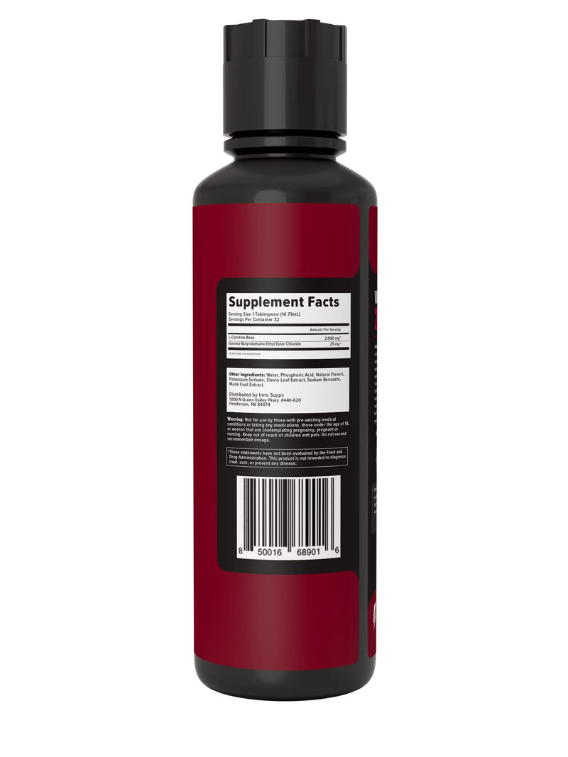 InnoSupps Volcarn 2000 - Liquid L-Carnitine, Boost Energy, Caffeine Free, No Artificial Sweeteners, 32 Servings (Candy Peach Rings) Candy Peach Rings - NewNest Australia