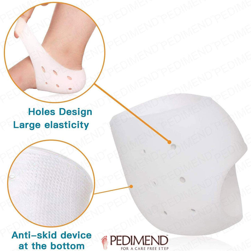 Pedimend Plantar Fasciitis Gel Support | Heel Spur Pain Protector | Moisturising Gel Pad Sleeves | Prevent Heel Bone Blisters | Cracked Heel Repair | For Men and Women | Foot Care - NewNest Australia