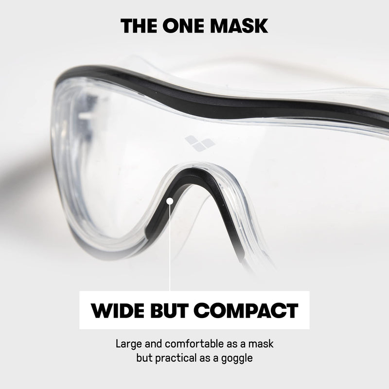 arena The One Mask Swim Goggles for Men and Women Smoke/Deep Green Non-mirror Lens - NewNest Australia