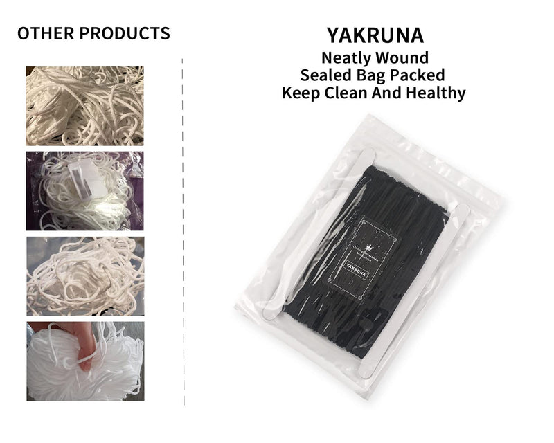 YAKRUNA 3mm Black Elastic String for Bracelets and Necklace, 1/8 Inch x 30M Round Soft Thin Elastic Cord for Jewelry Making and Face Mask Sewing 30M black - NewNest Australia