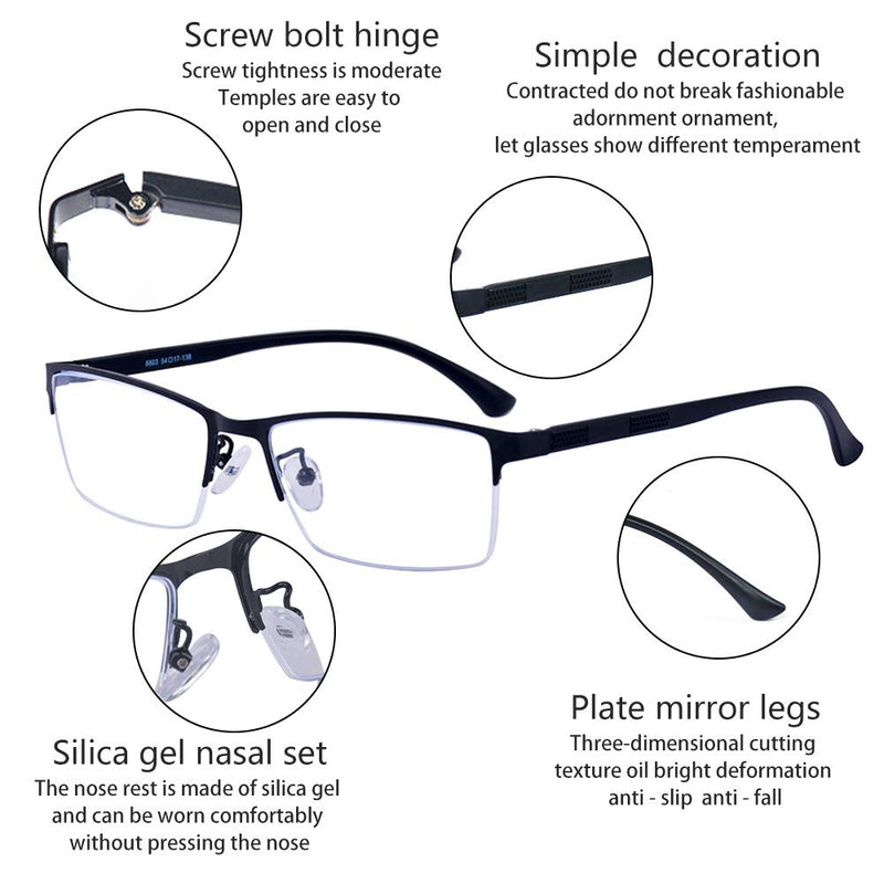 ALWAYSUV Nearsightedness Glasses Myopia Glasses Nerd Glasses with Diopters -1.0 to -4.0 -4.0 Diopters (Pack of 1) - NewNest Australia