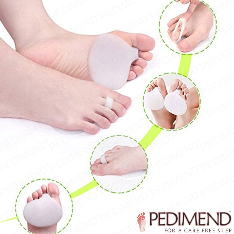 Pedimend Metatarsal Pads of Foot Cushions - Soft Gel Ball of Foot Pads Inserts Callus Metatarsal Foot Pain Relief Bunion Forefoot Cushioning Relief Foot Men and Women 2 Pairs - NewNest Australia