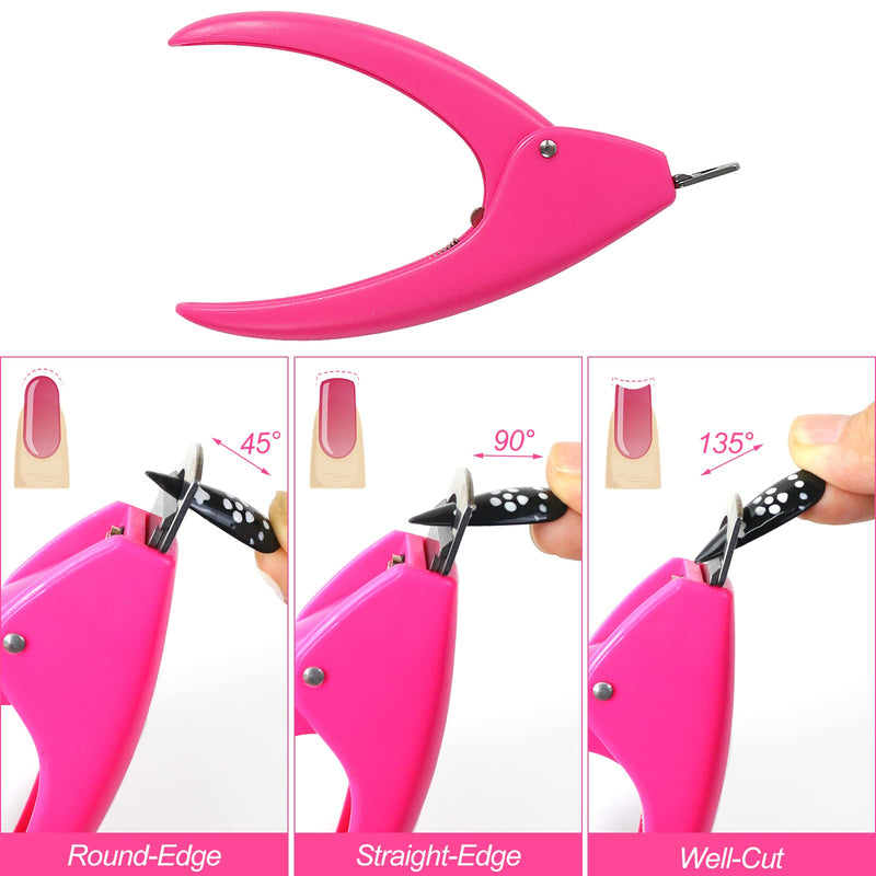 Sularpek Nail Clipper, Acrylic Nail Cutters, False Nail Clippers, Professional Nail Tip Cutter for Fingernail Toenail Men Women, Nail Tip Cutter Professional Nail Art Manicure Tool Pink - NewNest Australia
