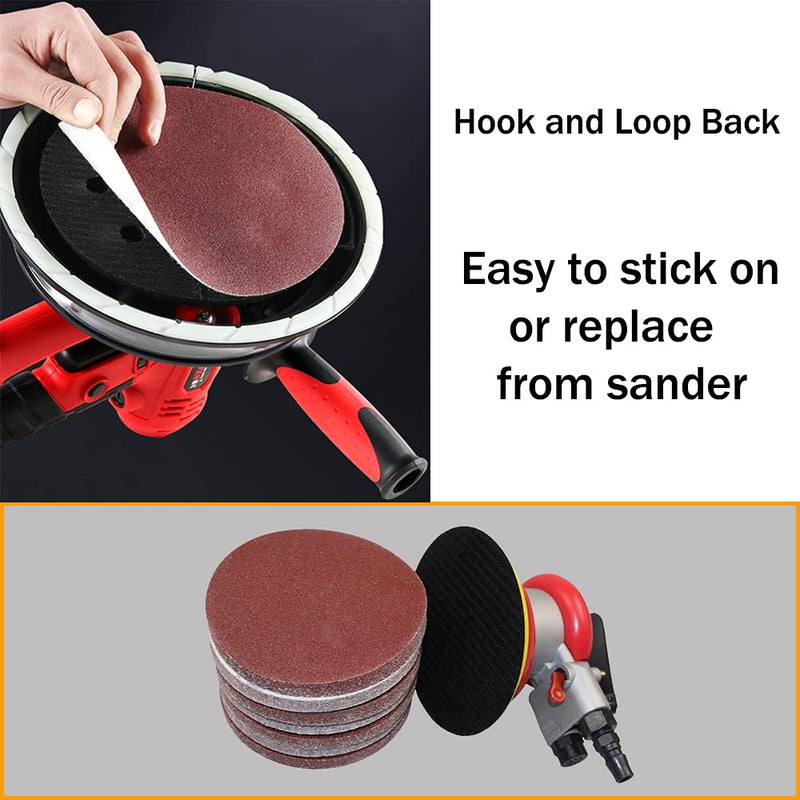Adiyer [20 Pack] 7-inch 600 Grit Hook and Loop Sanding Discs Sandpaper, Aluminum Oxide Abrasive - NewNest Australia