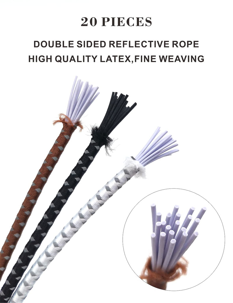 YIKEDA Elastic Laces 2 Pairs of Reflective Elastic Shoelaces for Adults / Kids No Tie Elastic Lock Shoe laces Suitable for Sneakers Hiking Shoes Board Shoes Casual Shoes Boots Black - NewNest Australia