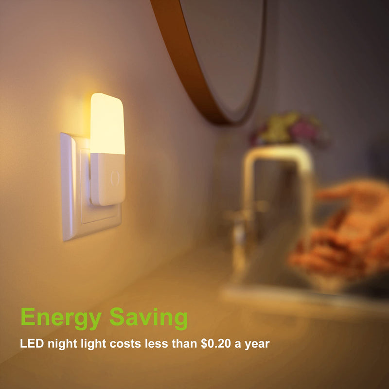 MAZ-TEK Plug in Night Light, Warm White LED Nightlights with Smart Dusk to Dawn Sensor for Kids, Nursery, Ideal for Bedroom, Bathroom,Hallway, Stairs, Kitchen, 6 Pack - NewNest Australia