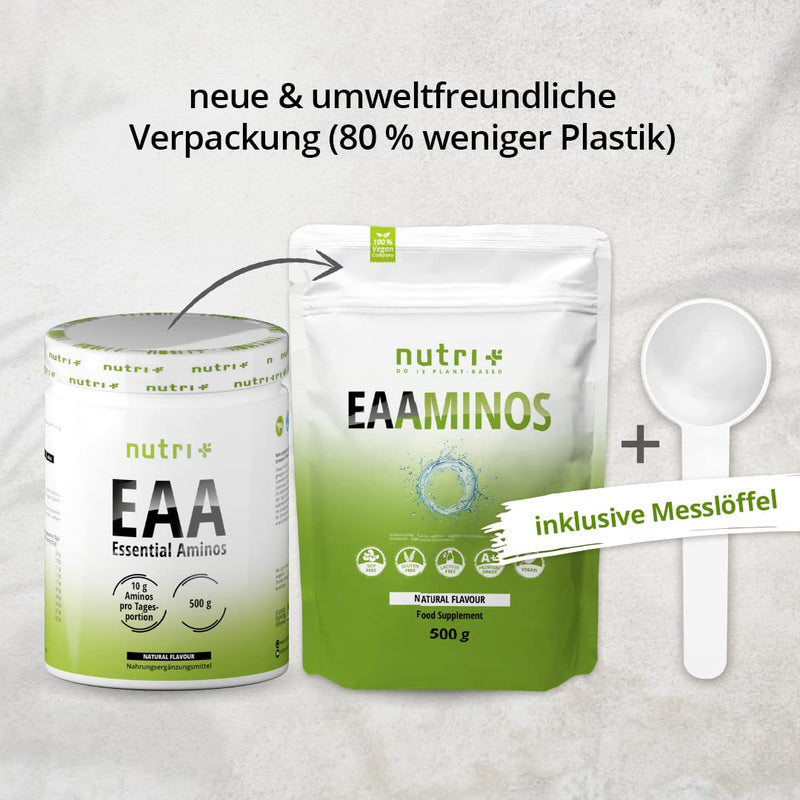 Eaa Powder Neutral 500 G - High Dose - Instant Eaas Natural Without Sweeteners, Additives And Artificial Flavor - Essential Amino Acids - Vegan Essential Aminos - NewNest Australia